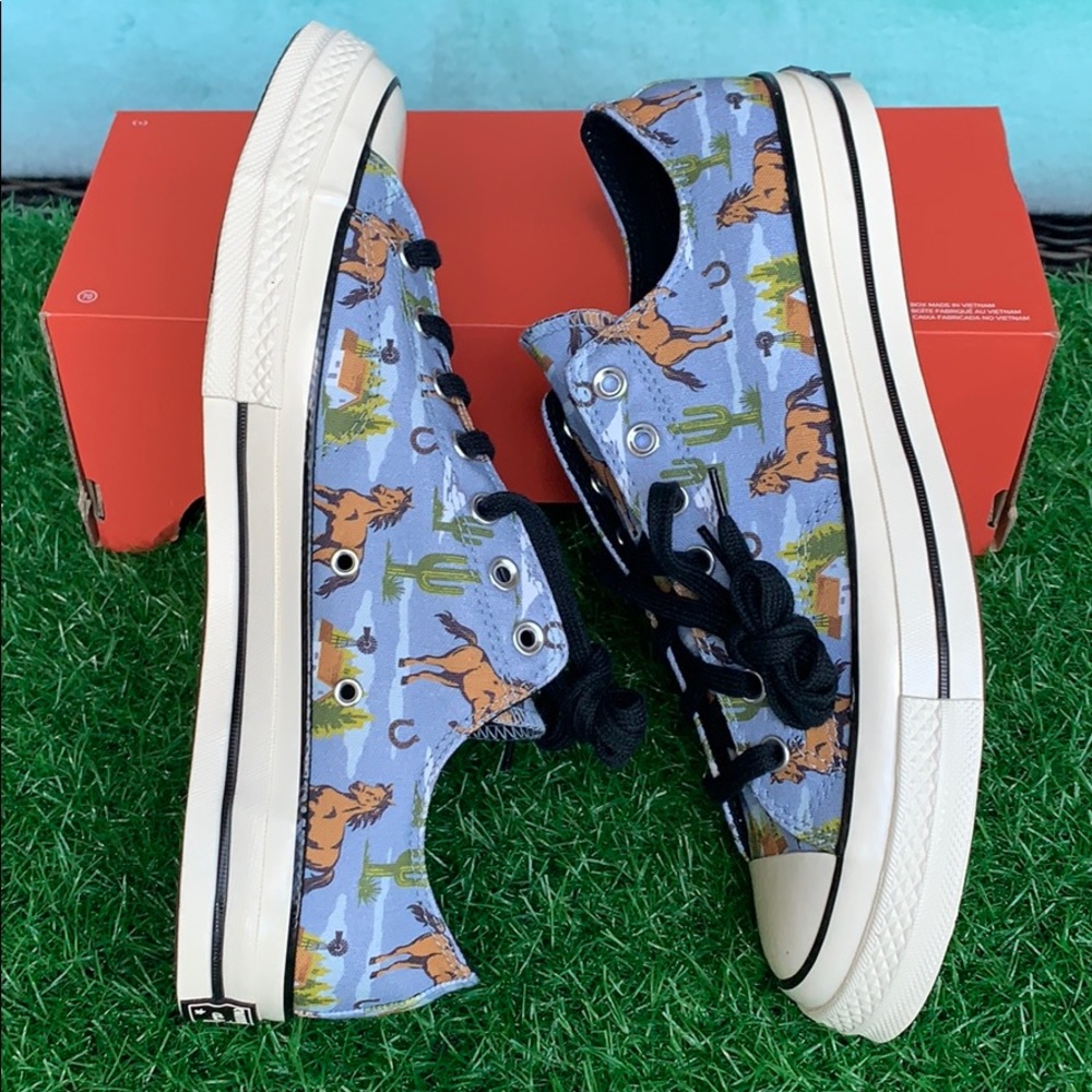 CONVERSE CHUCK 70 OX WASHED DENIM/MULTI/EGRET MEN’ - Picture 6 of 16